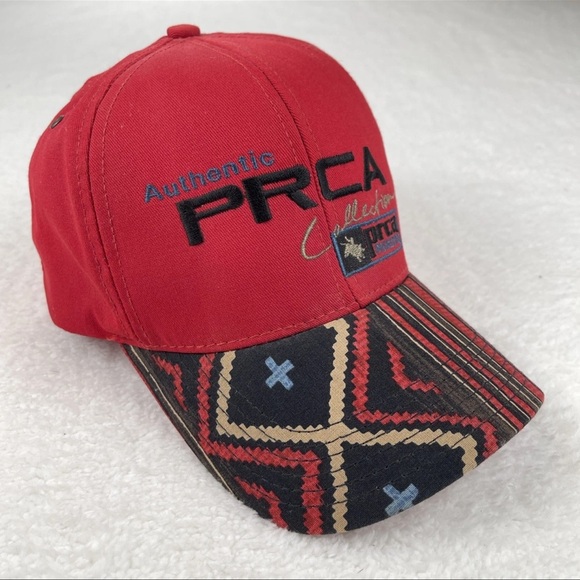 Vintage Authentic Collection PRCA Pro Rodeo Hat Cap Aztec USA Cowboy Bull Riding - Picture 1 of 8